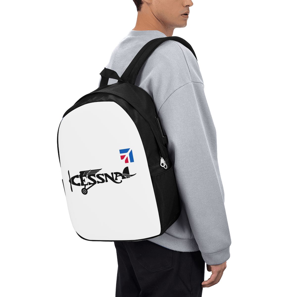 Women Bags For College - Cessna Logo Backpack Travel Notebook Bag