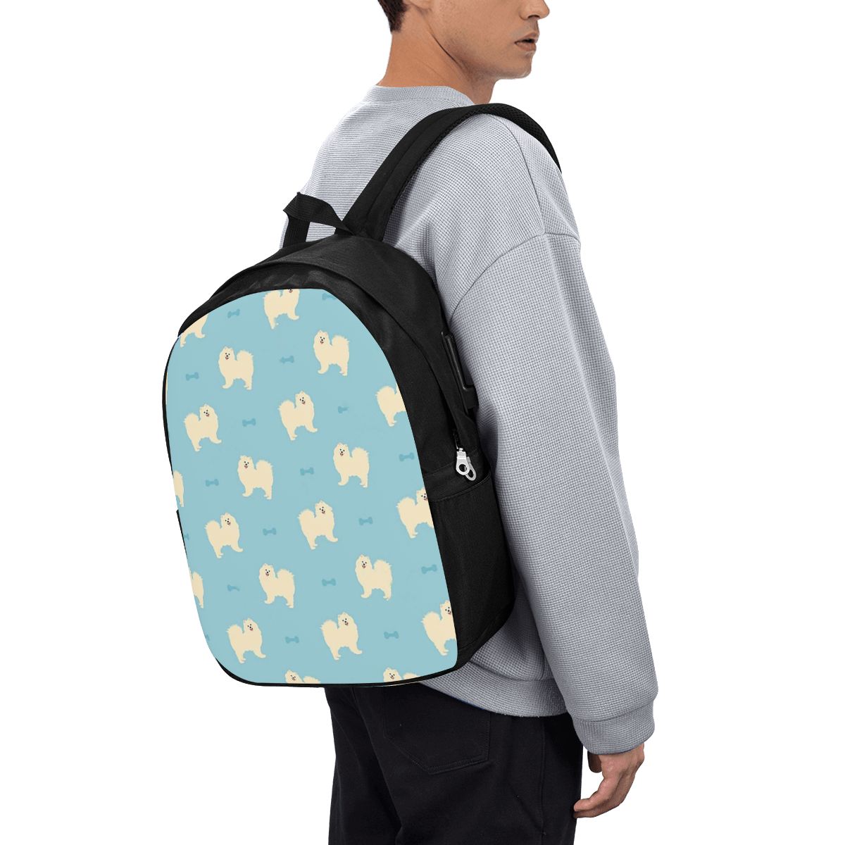 Women Bags For College - Samoyed Dog Backpack Travel Notebook Bag