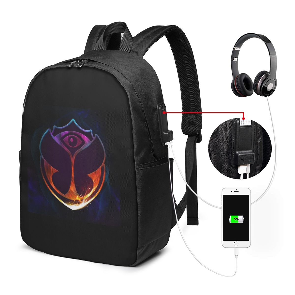 Women Bags For College - Tomorrowland Butterfly Backpack Travel Notebook Bag