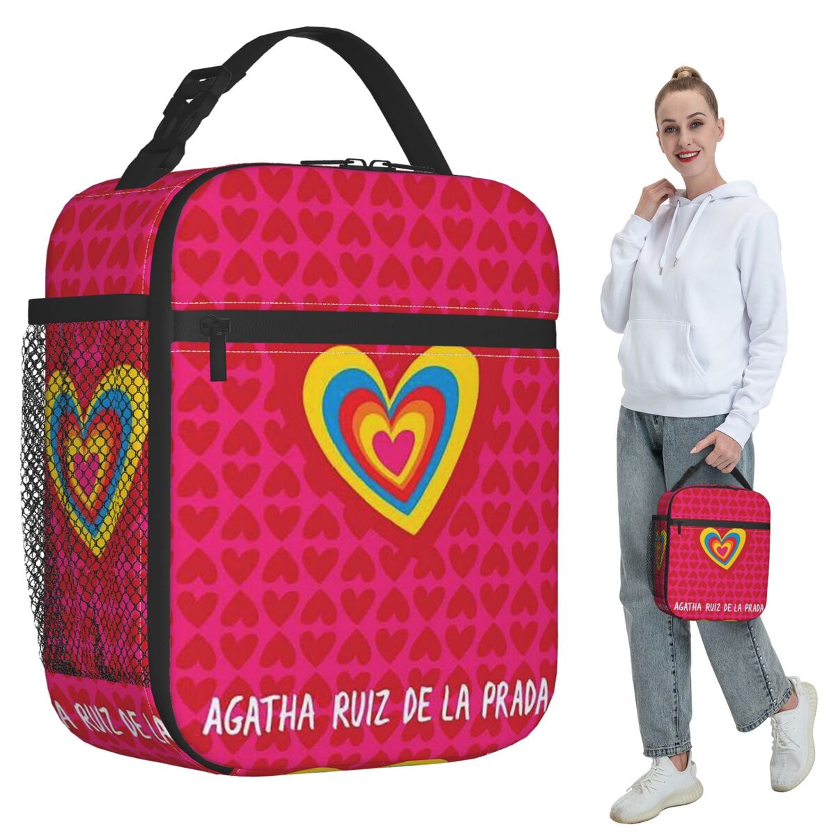 Women Bags Prada - Agatha Ruiz-De La-Prada Pattern Insulated Lunch