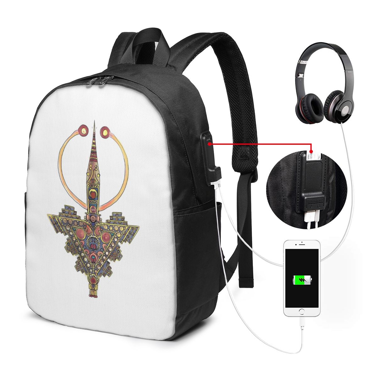 Women Bags For College - Kabyle Jewelry Amazigh MoroccoBackpack Travel Notebook