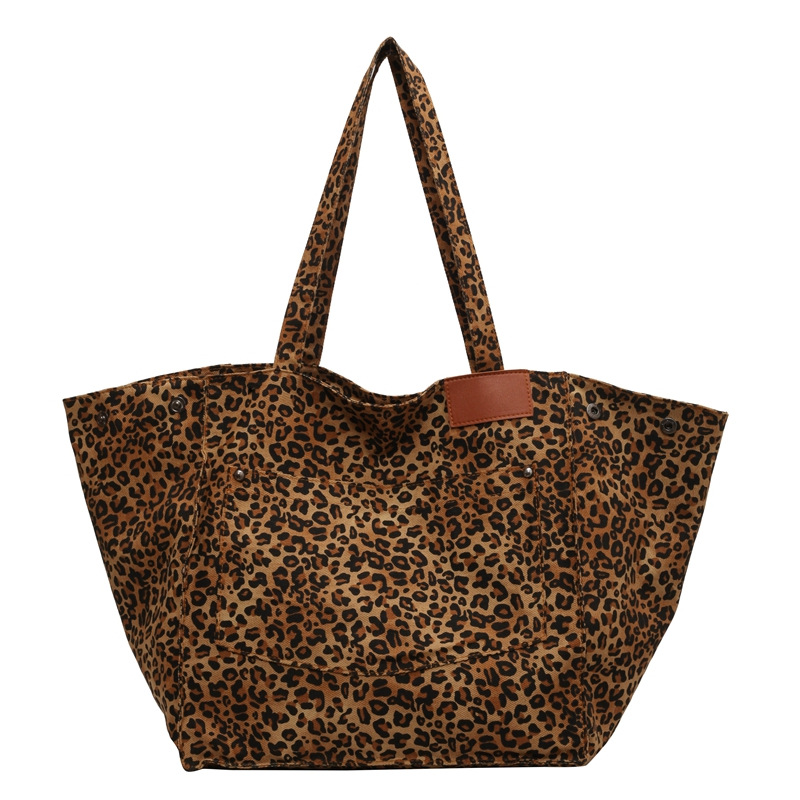 Leopard Pattern Tote Bag Vinta - Shopper Tote Canvas ulasan dan harga
