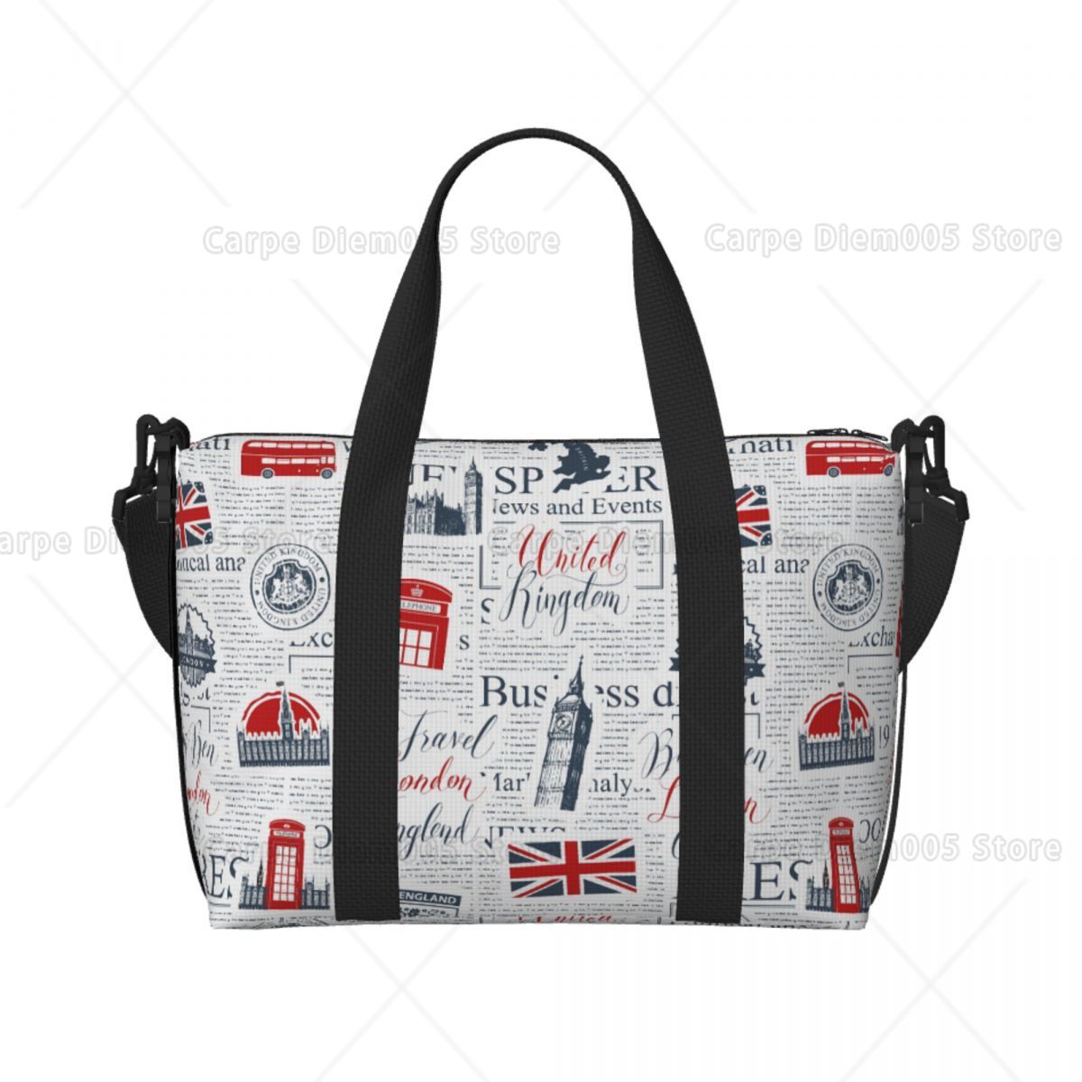 Vintage UK London Newspaper Tr - Women Bags In Uk ulasan dan harga