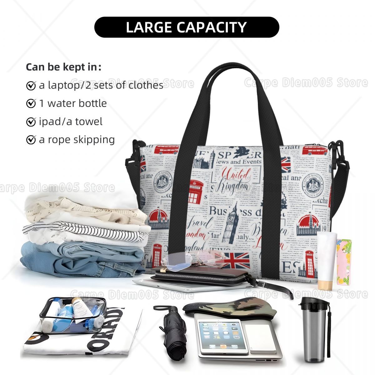 Vintage UK London Newspaper Tr - Women Bags In Uk ulasan dan harga