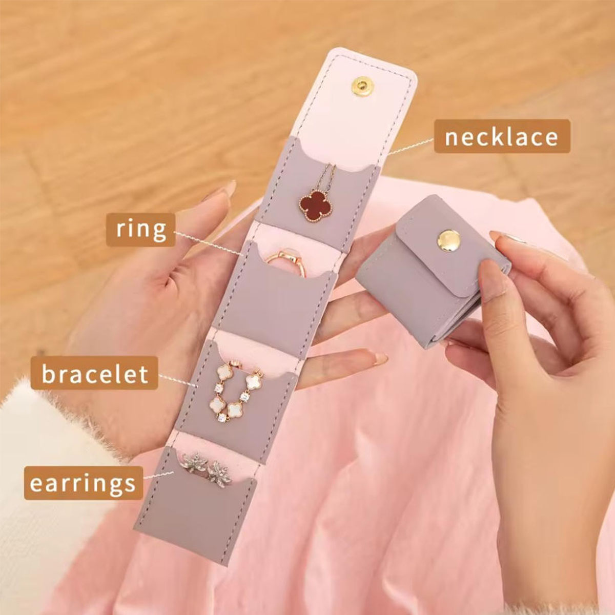 Portable Multi-pocket Jewelry  - Women Bags For Office Use ulasan dan harga