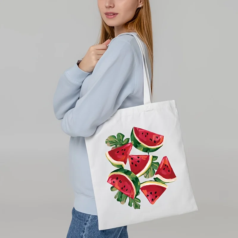 Fashionable Watermelon Printed - Shopper Tote Canvas ulasan dan harga