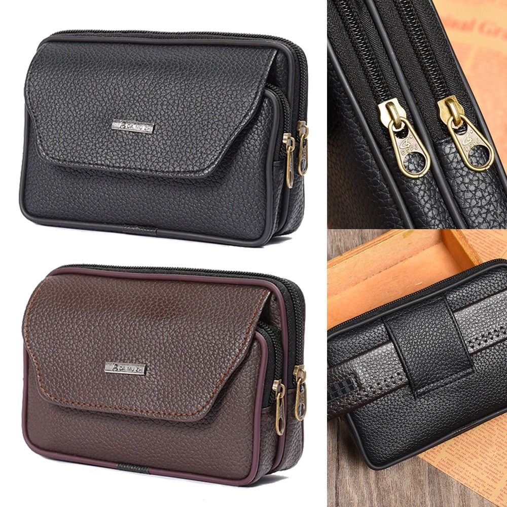 Casual PU Leather Men Waist Ba - Saddle Bag Leather ulasan dan harga