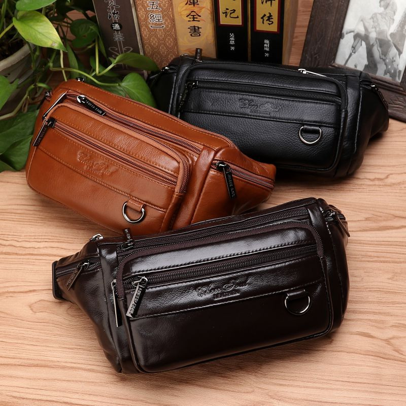 Men Waist Fanny Bags Sling Che - Saddle Bag Leather ulasan dan harga