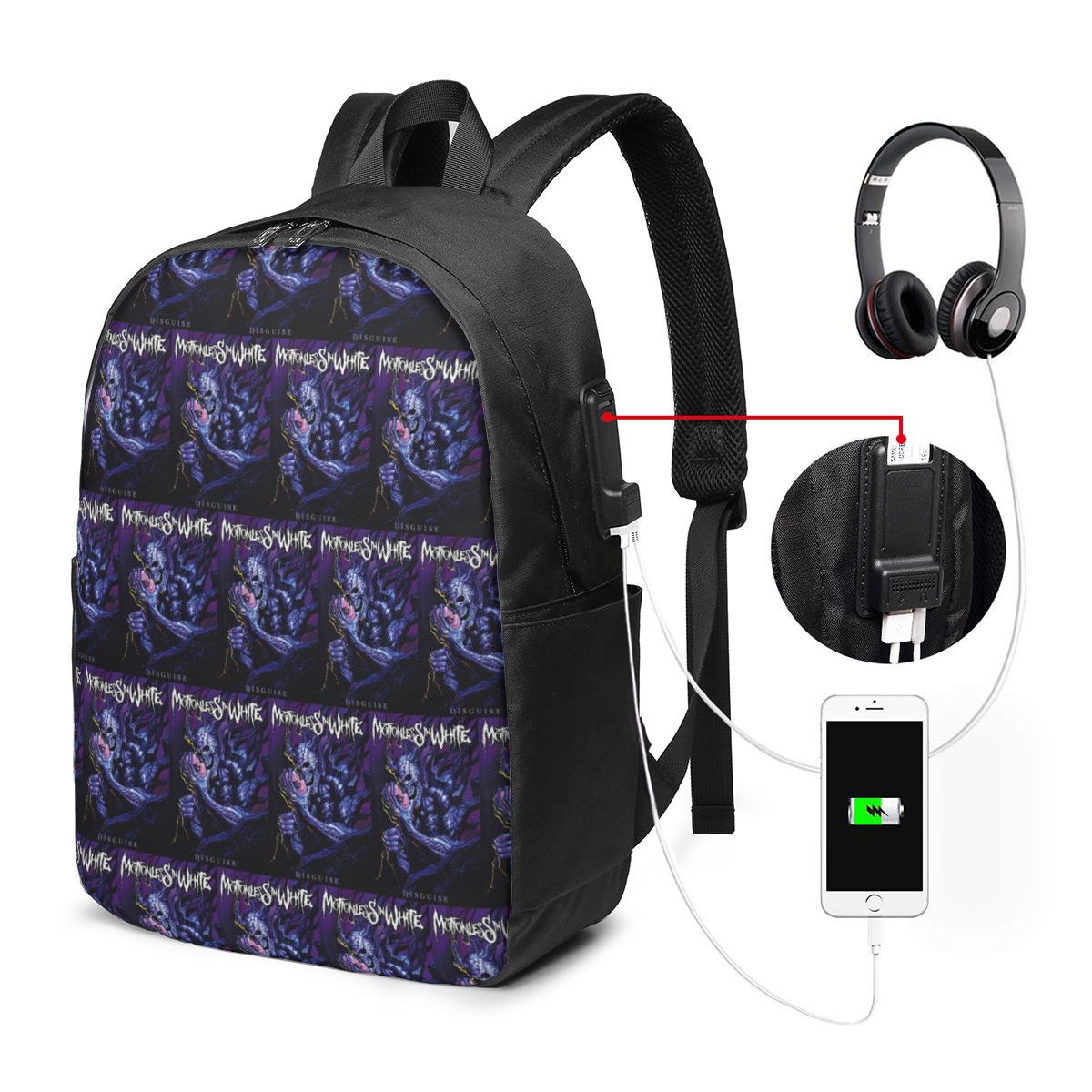 Motionless In White Backpack T - Women Bags For College ulasan dan harga