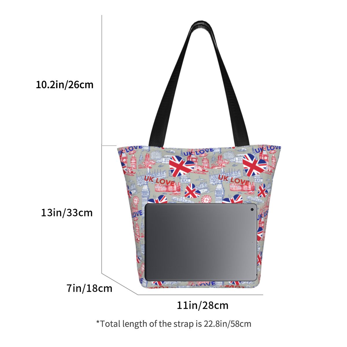Custom Flag Of The UK Love Gro - Women Bags In Uk ulasan dan harga