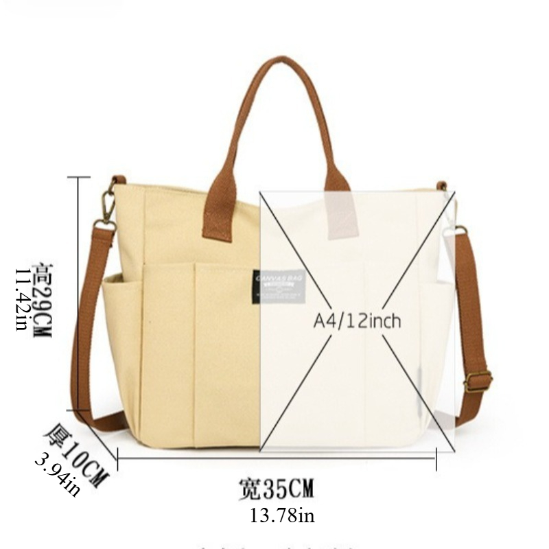 Large Canvas Tote Bag for Wome - Shopper Tote Canvas ulasan dan harga