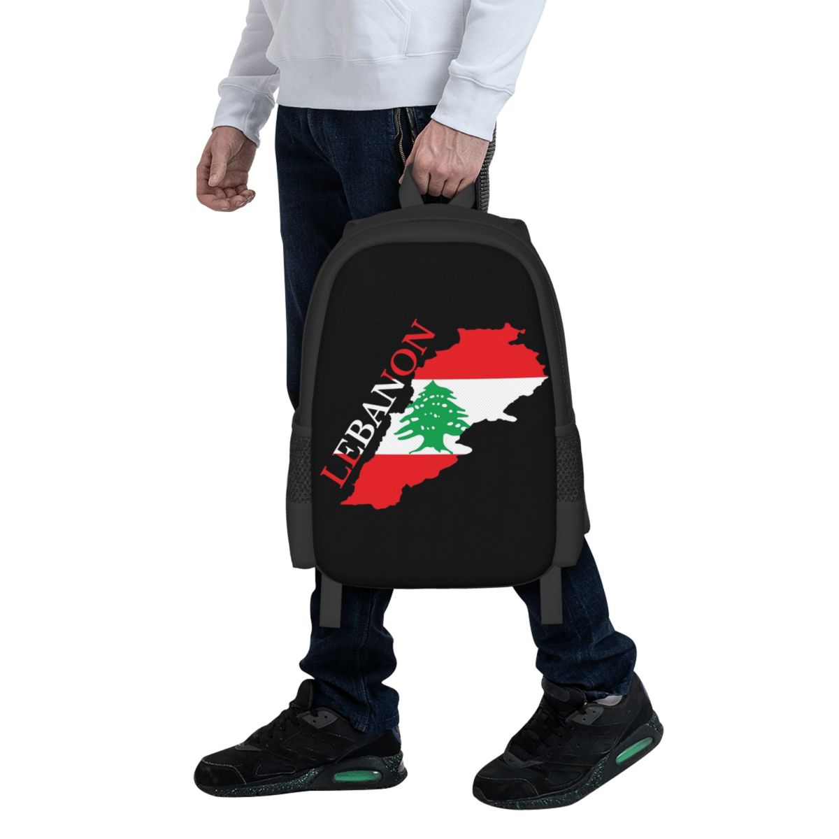 Lebanon Flag Map Student Backp - Women Bags Lebanon ulasan dan harga
