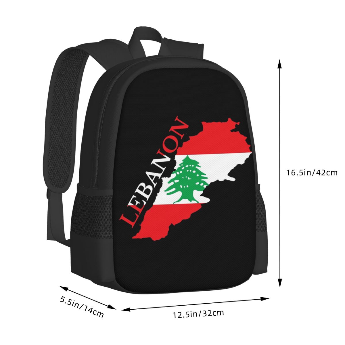 Lebanon Flag Map Student Backp - Women Bags Lebanon ulasan dan harga