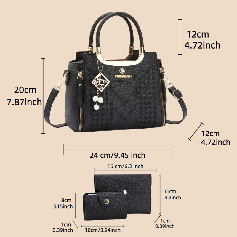 3-piece handbag set made of ly - Women'S Bags Everyday ulasan dan harga