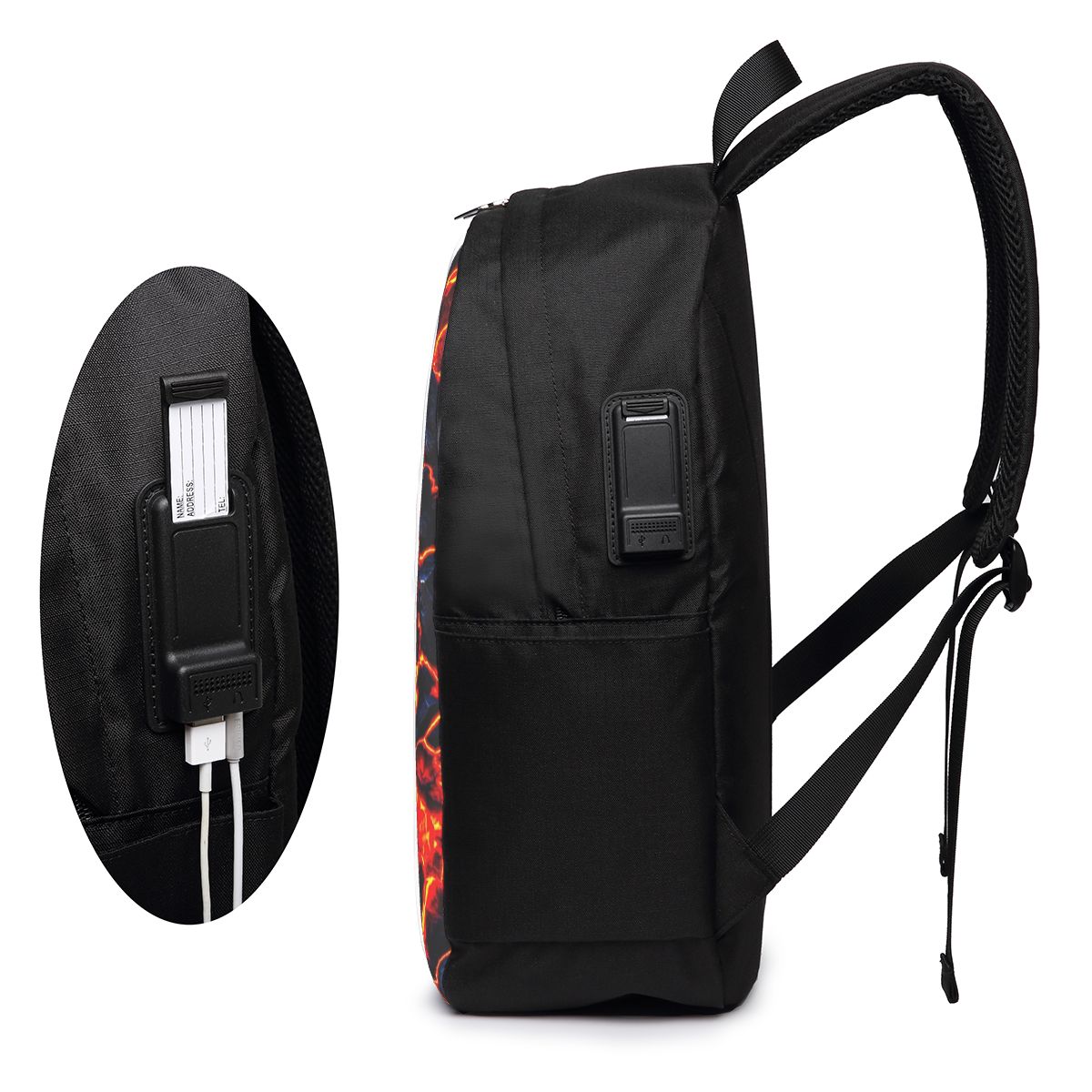 Magma Volcano Lava Fire Backpa - Women Bags For College ulasan dan harga