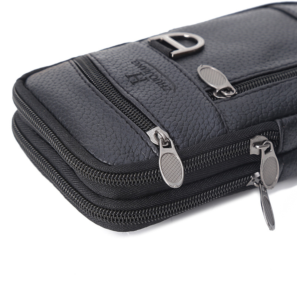 Men Waist Bag Mobile Phone Bag - Saddle Bag Leather ulasan dan harga