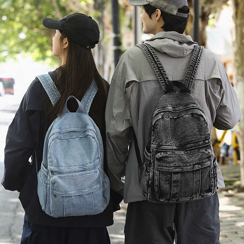 Retro denim backpack large cap - Women'S Kipling Bags ulasan dan harga