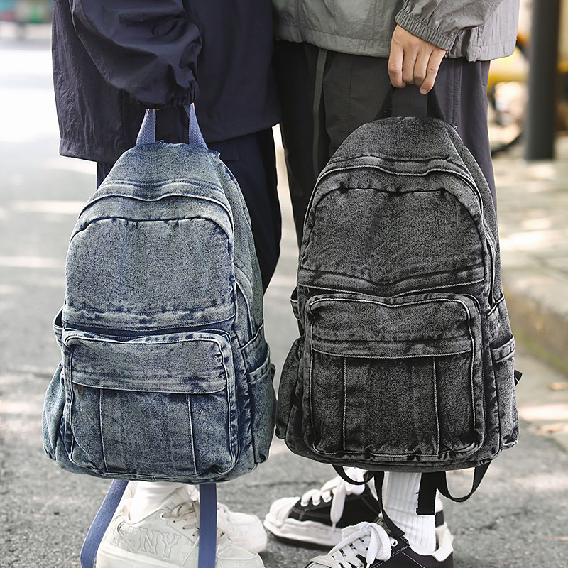 Retro denim backpack large cap - Women'S Kipling Bags ulasan dan harga