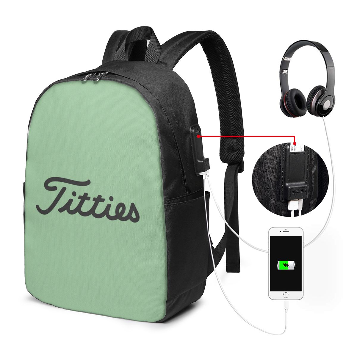 Titties Golf Ball Backpack Tra - Women Bags For College ulasan dan harga