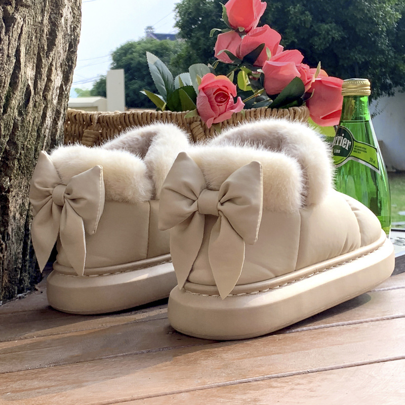 Bow Cotton Slippers Women's Wi - Women Bags New ulasan dan harga