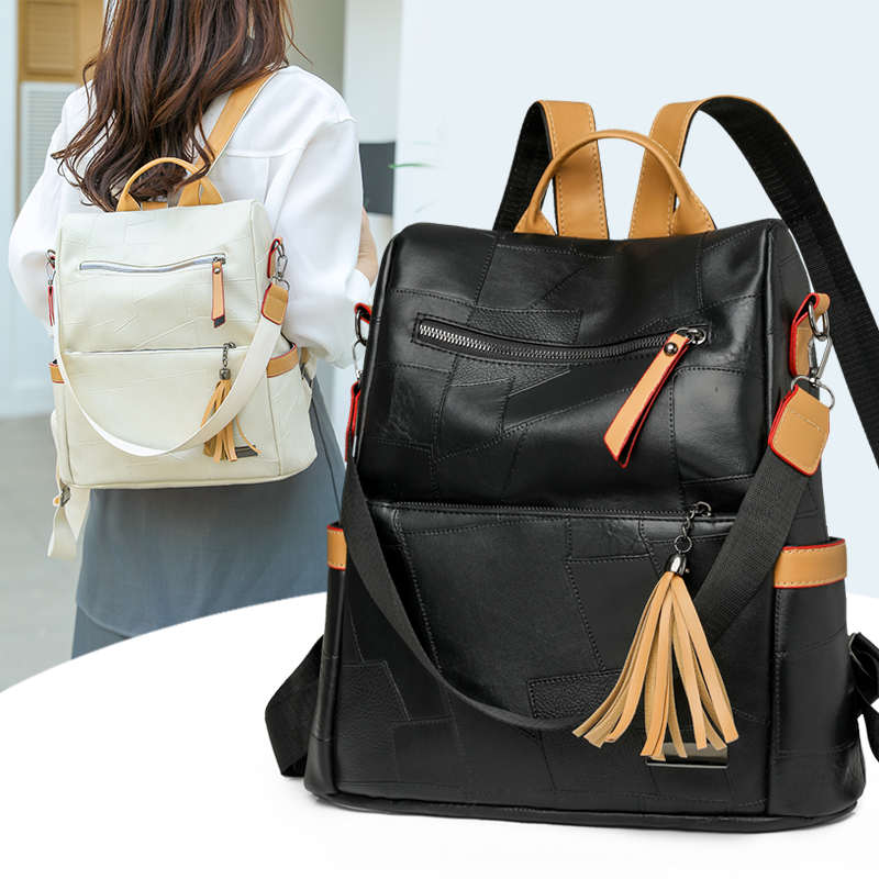 Vintage PU Leather Women Backp - Women Bags For Office Use ulasan dan harga