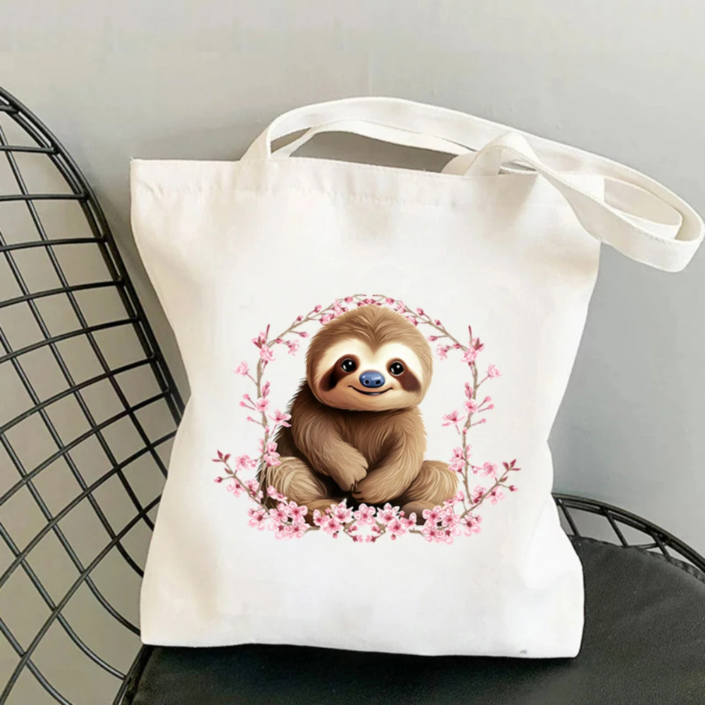 1pc Koala Cherry Blossom Print - Shopper Tote Canvas ulasan dan harga