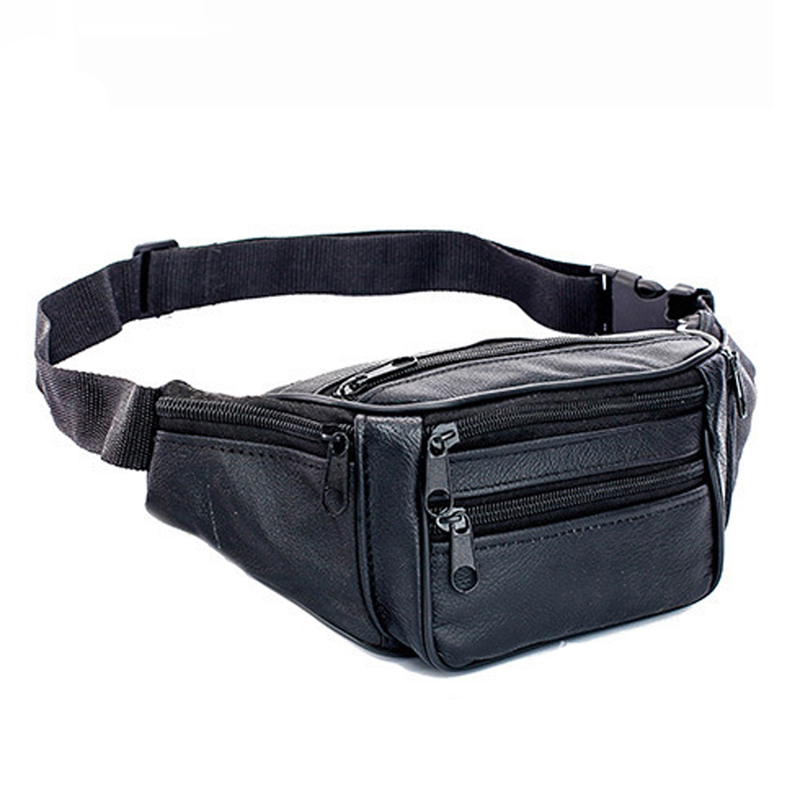 PU Leather Waist Bag Men Waist - Saddle Bag Leather ulasan dan harga