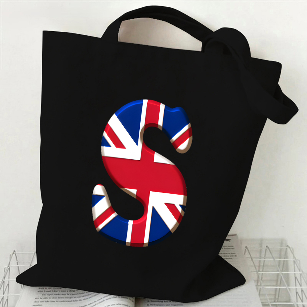 A-Z 26 Letter Canvas Tote Bag  - Women Bags In Uk ulasan dan harga